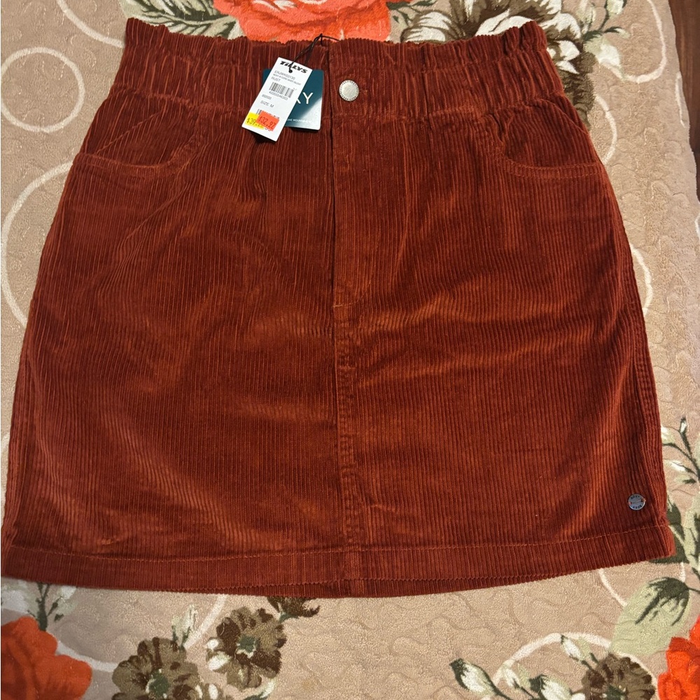 Roxy Mini Skirt in Warm Rust